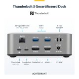 StarTech.com Thunderbolt 5 Universeel Docking Station, Multi-Display Hub, 8K 60Hz of 4K 144Hz, 120Gbps Bandwidth Boost, 140W PD, 30W Phone Charging, USB 10Gbps, 2.5G LAN