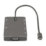 StarTech.com USB C Multiport Adapter, HDMI 4K 30Hz of VGA Travel Dock, 5Gbps USB 3.0 Hub (USB A / USB Type-C Ports), 100W Power Delivery, SD/Micro SD Card Reader, GbE, 30cm Kabel, USB-C Mini Dock