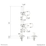 Neomounts DS60-600BL2V Monitorarm voor twee schermen 10-32"