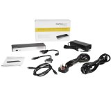 StarTech.com Dual-Monitor USB-C docking station, 60W Power Delivery voor Windows Laptops, USB Type-C naar HDMI / DVI Dock, USB 3.1 Gen 1 Type C Dock met Lader, 5x USB, Thunderbolt 3 Compatibel