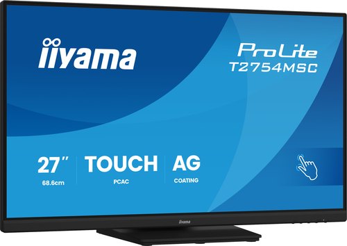 iiyama ProLite T2754MSC-B2AG computer monitor 68,6 cm (27") 1920 x 1080 Pixels Full HD LED Touchscreen Multi-gebruiker Zwart