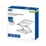 ACT Laptopstandaard aluminium, opvouwbaar, traploos in hoogte verstelbaar
