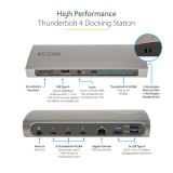 StarTech.com Thunderbolt 4 Dock, 96W Power Delivery, Single 8K/Dual Monitor 4K 60Hz, 3xTB4/USB4 ports, 4xUSB-A, SD, GbE, Thunderbolt 4 Docking Station voor Windows of TB3 MacBook, 0.8m Kabel