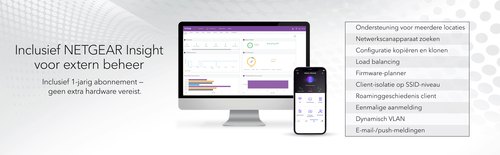 NETGEAR Insight Cloud Managed WiFi 6 AX1800 Dual Band Access Point (WAX610)