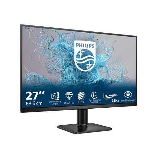 Philips 1000 series 27E2N1500L/00 computer monitor 68,6 cm (27") 2560 x 1440 Pixels Quad HD LED Zwart
