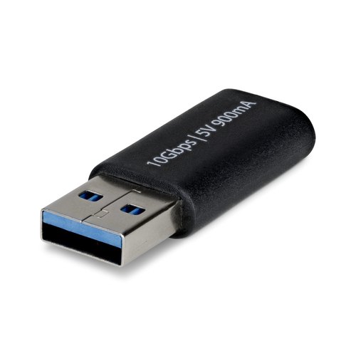 StarTech.com USB-A naar USB-C Adapter, USB-A Male naar USB-C Female Converter, USB 10Gbps, 5V 900mA, USB naar USB C Converter voor USB-A Opladers/Hubs