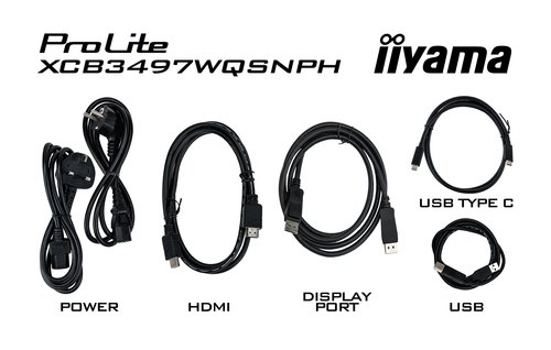 iiyama ProLite XCB3497WQSNPH-B1 computer monitor 86,4 cm (34") 3440 x 1440 Pixels UltraWide Quad HD LED Zwart