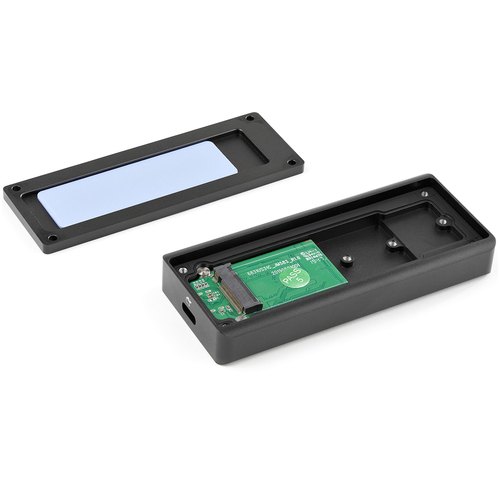 StarTech.com M.2 NVMe PCIe SSD Behuizing met USB-C 10Gbps - Rugged Aluminum M.2 PCIe M-Key Behuizing - IP67 Rated - 1GB/s R/W - Breedte 2230/2242/2260/2280 - TB3 Compatibel - Mac/PC