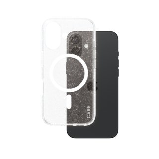 PanzerGlass CARE™ by ® Star Lit Case w. White MagSafe iPhone 16 mobiele telefoon behuizingen Hoes Transparant