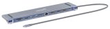 Manhattan USB-C dock/hub met kaartlezer, poorten (10): 3,5 mm audio, DisplayPort, Ethernet, HDMI (2×), USB-A (3×) en USB-C (2×), met PD 100W -vereist een externe USB-C-lader (niet inbegrepen). USB-gevoed (geen externe voeding vereist) wanneer PD niet wordt gebruikt