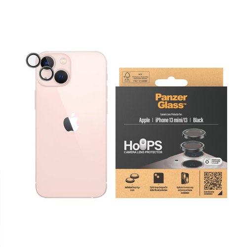 PanzerGlass ® Hoops® Camera Lens Protector Black iPhone 13 mini | 13 Doorzichtige schermbeschermer Apple 1 stuk(s)