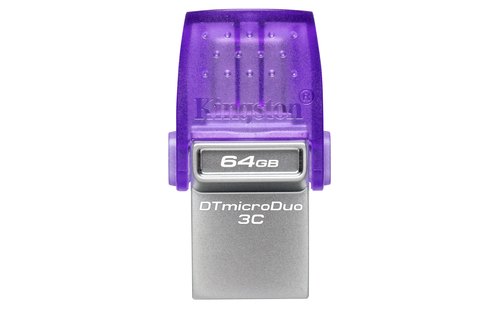 Kingston Technology DataTraveler 64GB microDuo 3C 200 MB/s dubbele USB-A + USB-C