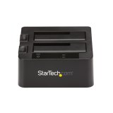 StarTech.com Dual-Bay USB 3.2 Gen 2 naar SATA HDD Docking Station, 10 Gbps Hard Drive Dock, Externe 2.5/3.5" SATA I/II/III SSD/HDD Bay, Hot-Swap Hard Drive Bay, Top-Loading Design