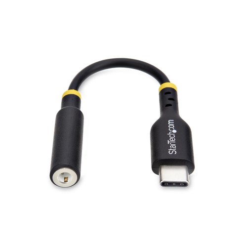StarTech.com USB-C naar 3.5mm TRRS Headphone/Headset Adapter, Aux Audio Adapter, 3.5mm Jack, USB Type-C Aux Dongle, Hi-Fi 32-bit DAC, Voor Laptop/Phone/Tablet, Ondersteunt USB-C/Thunderbolt