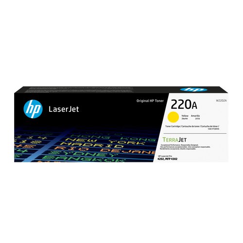HP 220A originele LaserJet-tonercartridge, geel