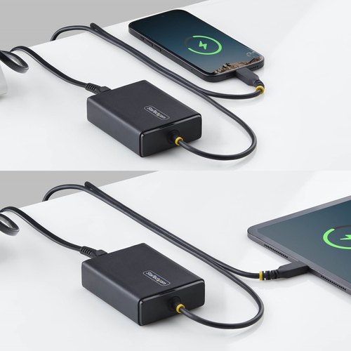 StarTech.com 100W USB-C Laptop Oplader met 1,5m Geïntegreerde USB-C Kabel, Power Adapter Brick voor Dell, XPS, HP ProBook, MacBook Pro, Microsoft Surface Pro