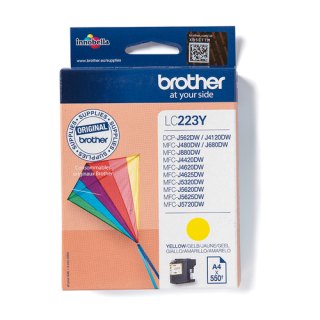 Brother LC223Y inktcartridge 1 stuk(s) Origineel Geel