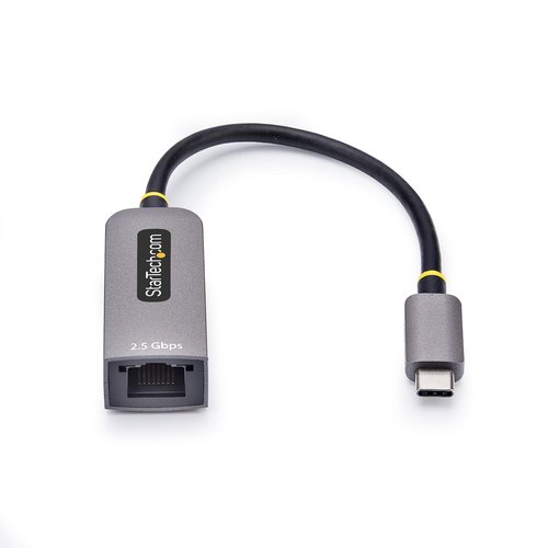 StarTech.com 2.5GbE USB-C naar Ethernet Adapter, NBASE-T NIC, USB 3.0 Type-C 2.5/1G Multi Speed Netwerk, Thunderbolt Compatibel, Windows & Mac