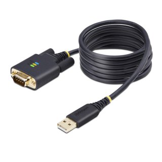 StarTech.com 2m USB naar Null Modem Adapter/Converter Kabel, COM Retention, FTDI, USB-A naar DB9 RS232, Verwisselbare DB9 Schroeven/Moeren, ESD Besherming, Windows/macOS/Linux