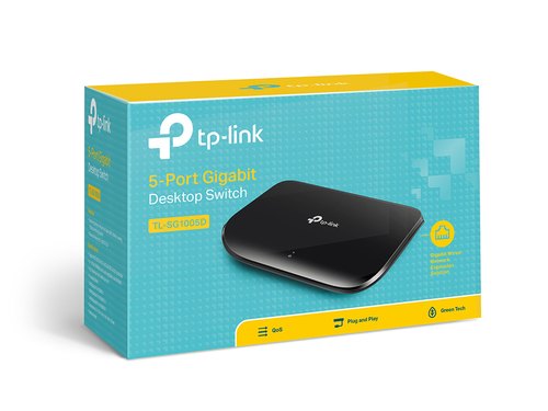 TP-Link TL-SG1005D netwerk-switch Unmanaged Gigabit Ethernet (10/100/1000) Zwart