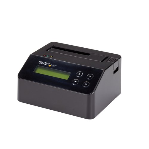 StarTech.com Single Bay Hard Drive Wisser, Standalone HDD/SSD Sanitizer/Eraser, 4Kn, USB 3.0 naar SATA III (6 Gbps), 9 Wismodi, LCD Display, Hard Disk Secure Erase Dock, DB-9 Printer Poort, TAA Compliant