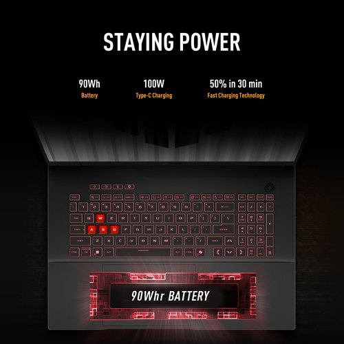 ASUS TUF Gaming A18 FA808UM-S8011W AMD Ryzen™ 7 260 Laptop 45,7 cm (18") WUXGA 32 GB DDR5-SDRAM 1 TB SSD NVIDIA GeForce RTX 5060 Wi-Fi 6E (802.11ax) Windows 11 Home Zwart, Grijs AZERTY Belgisch