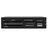 StarTech.com Interne USB 2.0 multimedia kaartlezer 3,5" 22-in-1 Front Panel card reader 22-in-1 - zwart