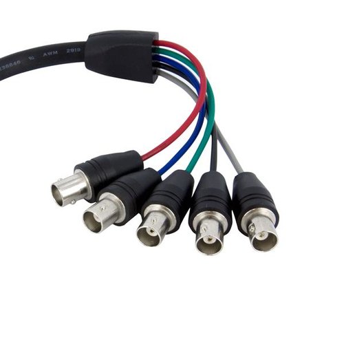 StarTech.com 30 cm Coax HD15 VGA-naar-5 BNC RGBHV-monitorkabel M/F