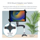 StarTech.com VESA Mount Adapter voor 7,9" tot 12,5" Tablet, Draagvermogen 2kg, 75x75/100x100 VESA Patterns, Universele Anti-Diefstal VESA Tablet Mount Klem, Secure Tablet Mount, Zwart