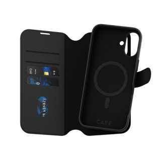 PanzerGlass CARE™ by ® Tango 2-in-1 Wallet Case w. MagSafe iPhone 16 Plus mobiele telefoon behuizingen Hoes Zwart