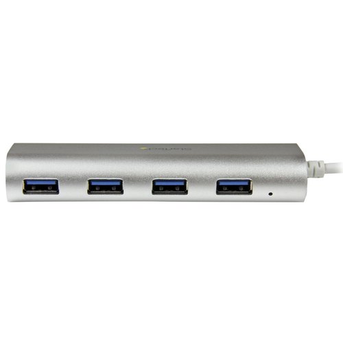 StarTech.com 4-Port USB Hub, USB A naar 4x USB-A Ports, USB 5Gbps, Bus-Powered, Robuust Ontwerp, Compacte USB 3.0 Laptop Hub