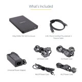 StarTech.com 4 Bay Thunderbolt 3 NVMe Behuizing voor M.2 NVMe SSD Drives, SSD M.2 Enclosure, 1x DisplayPort Video/ 2x TB3 Downstream Poorten, 40Gbps, 72W Power Supply, Externe Harde Schijf Behuizing