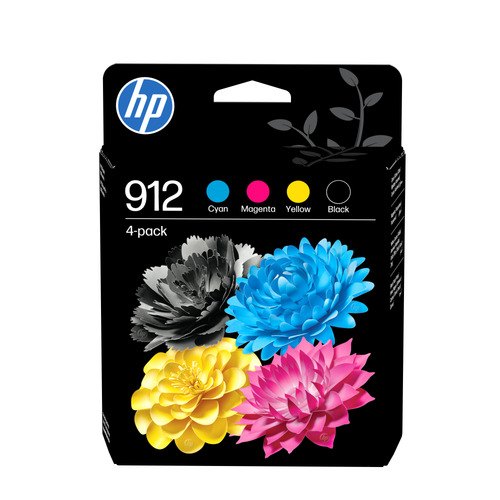 HP 912 4-pack originele inktcartridges, cyaan/magenta/geel