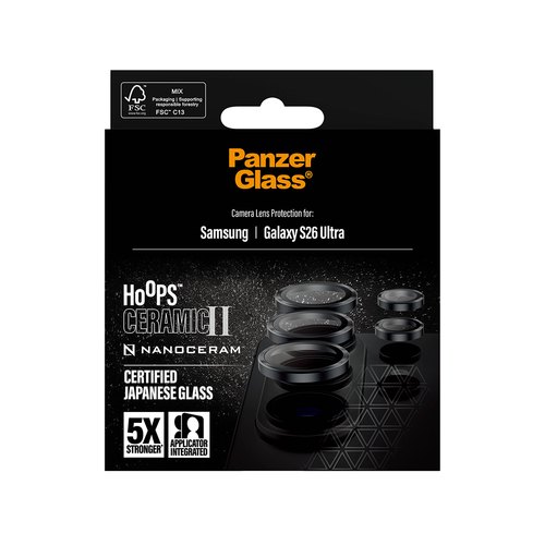 PanzerGlass ® Hoops® Ceramic II Camera Lens Protector Samsung Galaxy S26 Ultra Doorzichtige schermbeschermer 1 stuk(s)