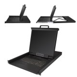 StarTech.com 8 port KVM Rack Console met 1,8m Lange Kabels, Geïntegreerde KVM Switch met 19" LCD Scherm, Universele 1U LCD KVM Console, OSD KVM, Duurzaam 50000 MTBF, USB + VGA Support, QWERTY Keyboard