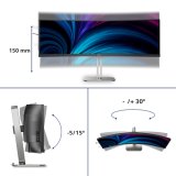 Philips 5000 series 49B2U5900CH/00 computer monitor 124 cm (48.8") 5120 x 1440 Pixels Dual QHD LCD Zwart