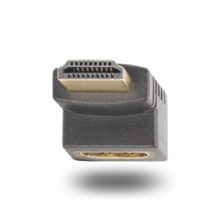 StarTech.com Opwaartse HDMI 2.0 Adapter, Male naar Female, Verticale 90 Graden Haakse HDMI adapter, HDMI Port Saver, 4K 60Hz, High Speed HDMI Connector Extension, M/F