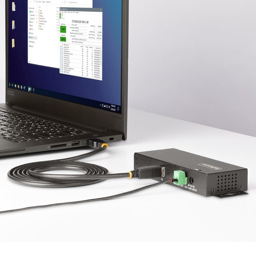 StarTech.com 7-Port Managed USB Hub met 4x USB-A, Heavy Duty met Industriële Stalen Behuizing, ESD & Overspanningsbeveiliging, Wand/Bureau/Din-Rail Montage, USB 3.0/3.1/3.2 Gen 1 5Gbps
