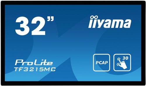 iiyama ProLite TF3215MC-B2 computer monitor 80 cm (31.5") 1920 x 1080 Pixels Full HD LED Touchscreen Kiosk Zwart