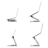 StarTech.com Telescopische Laptopstandaard, 360 Roterende Voet, Draaibare Laptophouder voor Bureau, In Hoogte Verstelbaar & Kantelbaar, Max 5kg, Aluminium