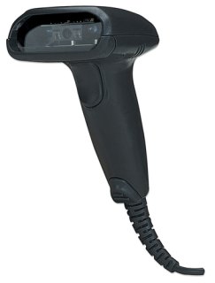 Manhattan CCD handheld barcodescanner met groot bereik, USB, scanafstand 500 mm, kabel 1,5 m, max. omgevingslicht 10.000 lux (zonlicht), zwart, 3 jaar garantie