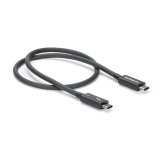 StarTech.com 50cm Thunderbolt 3 Kabel, 40Gbps, 100W PD, 4K/5K, Thunderbolt Gecertificeerd, Thunderbolt 4/USB 3.2/DisplayPort Compatibel, Zwart