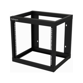 StarTech.com 2 Post 9U Heavy-Duty Wandmonteerbare Server Rack, 19" Open Frame Netwerk Rack, 45cm Diep, Data Rack voor IT/AV/Patchpaneel/Computer Apparatuur, Incl Kooimoeren en Schroeven