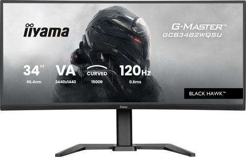 iiyama GCB3482WQSU-B1 computer monitor 86,4 cm (34") 3440 x 1440 Pixels UltraWide Quad HD LED Zwart