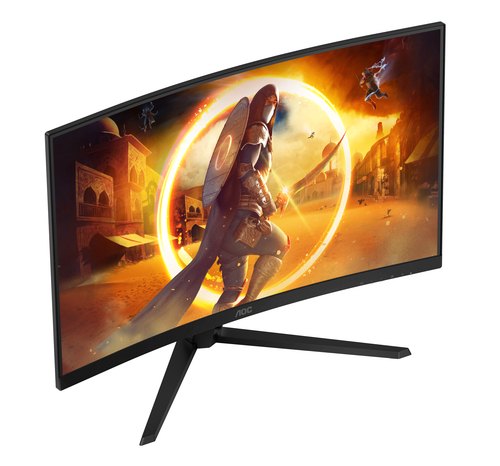 AOC G4 CQ32G4VE computer monitor 80 cm (31.5") 2560 x 1440 Pixels Quad HD LCD Zwart, Grijs