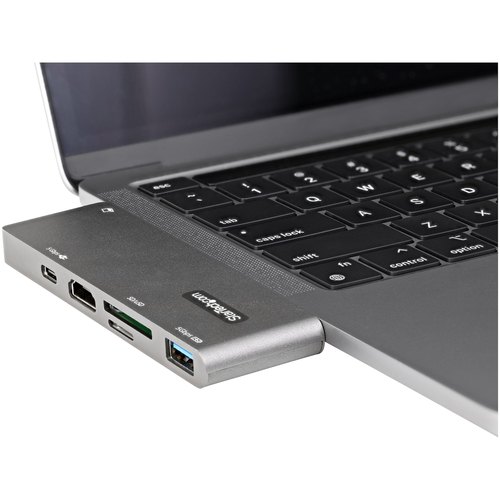 StarTech.com USB C Multiport Adapter voor MacBook Pro/Air - USB Type-C naar 4K HDMI, 100W Power Delivery Pass-through, SD/MicroSD Slot, 2-Port USB 3.0 Hub - Compacte USB-C Mini Dock