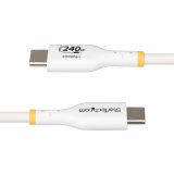 StarTech.com 2m USB-C Laadkabel, Wit, USB-IF Gecertificeerde USB Kabel, 240W PD EPR, USB 2.0 Type-C Laptop Laadkabel, USB-C Data Transfer Kabel, TPE Mantel, M/M