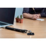 Compulocks Dual Head Coiled Cable Keyed Lock kabelslot Zwart