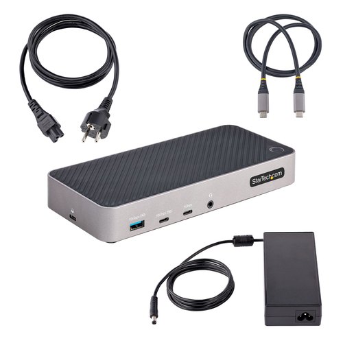 StarTech.com USB-C Triple Monitor Docking Station - HDMI/DP Triple 4k USB-C Dock - 5x USB Hub - GbE - 100W PD - Universeel Multi Monitor Docking Station - Thunderbolt 3/4 Compatibel