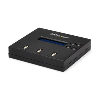StarTech.com Standalone 1 naar 2 USB Thumb Drive Cloner en Wisser, Multiple USB Flash Drive Kloner, System/File/Whole-Drive Copy aan 1.5 GB/min, Single en 3-Pass Erase, LCD Display